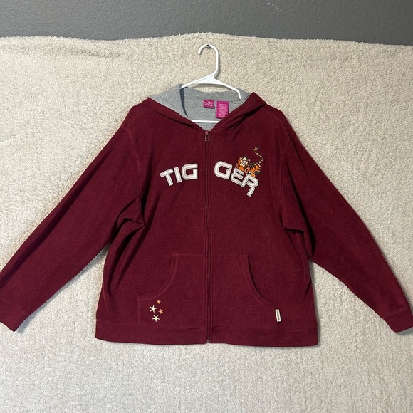 Disney Other - Vintage Tigger Embroidered Fleece Jacket Size Large 12-14. Disney Casual Comfort